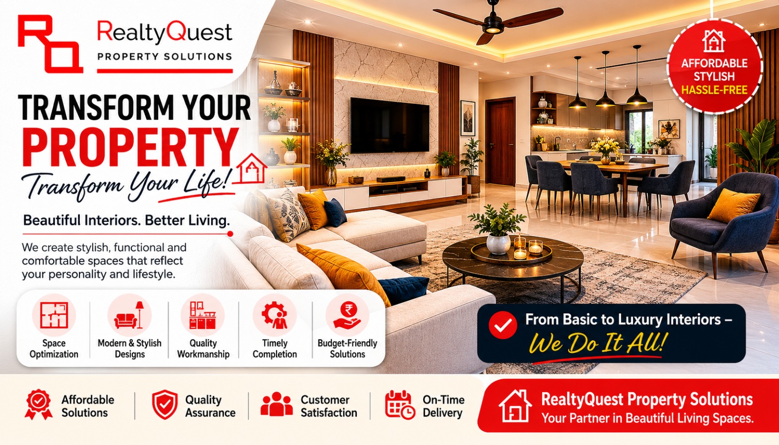 Affordable Interior Design in Kolkata | Realtyquest Property Solutions
