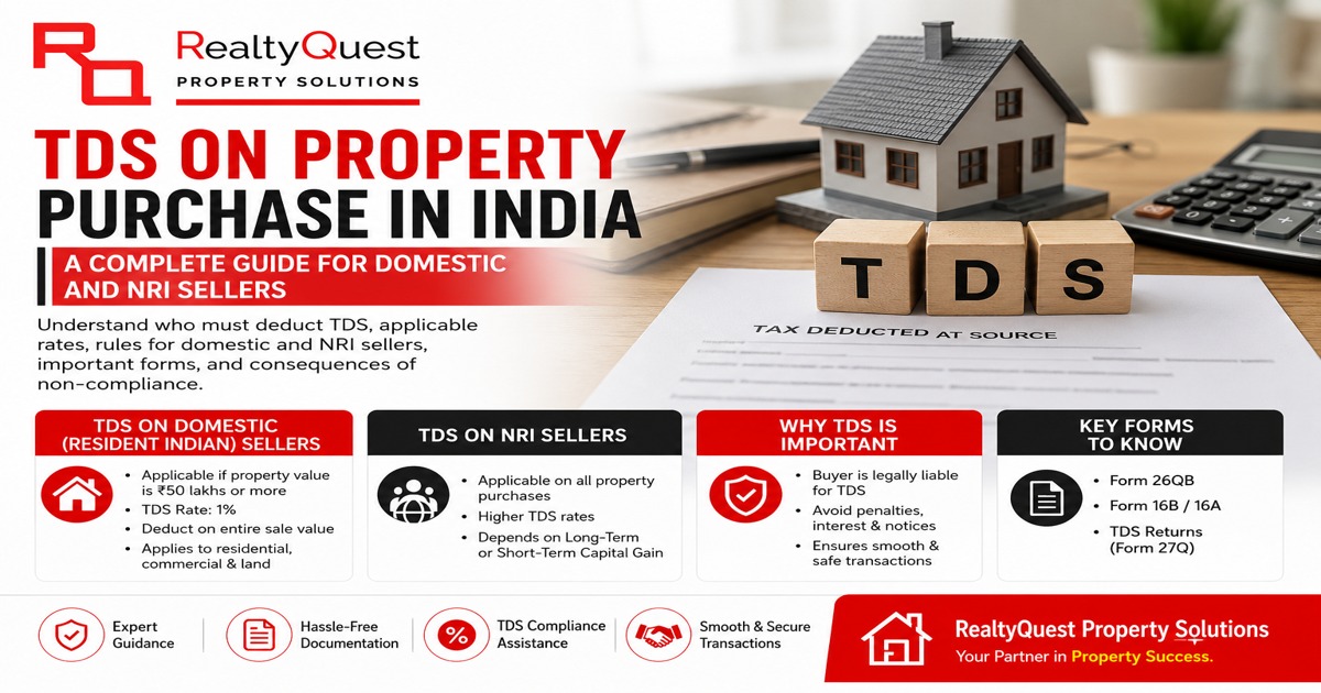 TDS on Property Purchase in India – Rules for Resident & NRI Sellers